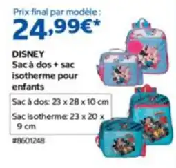 Costco DISNEY Sac à dos + sac isotherme pour enfants offre