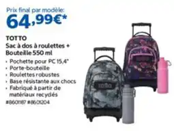 Costco TOTTO Sac à dos à roulettes offre
