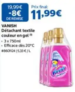 Costco Vanish Détachant textile couleur en gel offre