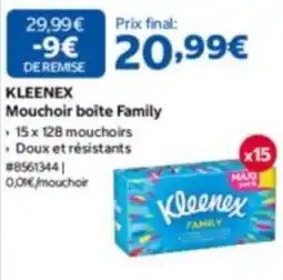 Costco KLEENEX Mouchoir boîte Family offre