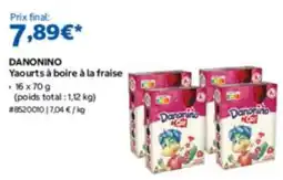 Costco DANONINO Yaourts à boire à la fraise offre
