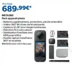 Costco INSTA360 Pack appareil photo offre