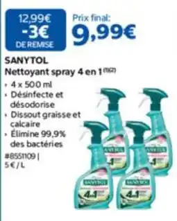 Costco SANYTOL Nettoyant spray 4 en 1 offre
