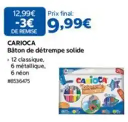Costco CARIOCA Bâton de détrempe solide offre