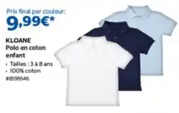Costco KLOANE Polo en coton enfant offre
