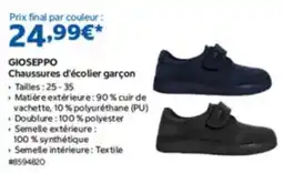 Costco GIOSEPPPO Chaussures d'écolier garçon offre