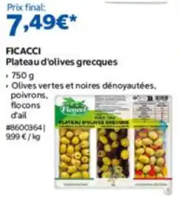 Costco FICACCI Plateau d'olives grecques offre