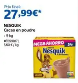 Costco NESQUIK Cacao en poudre offre