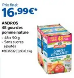 Costco ANDROS gourdes pomme nature offre