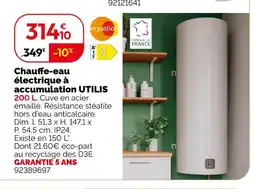 Weldom Utilis chauffe-eau électrique à accumulation offre