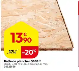 Weldom Dalle de plancher osb3 offre