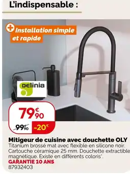 Weldom Mitigeur de cuisine avec douchette oly offre