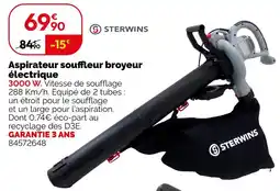 Weldom Sterwins aspirateur souffleur broyeur électrique offre