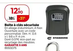 Weldom Standers boite à clés sécurisée offre