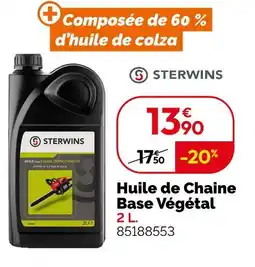 Weldom Sterwins huile de chaine base végétal offre