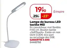 Weldom Inspire lampe de bureau led tactile mei offre