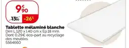 Weldom Tablette mélaminé blanche offre