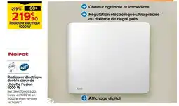 Castorama Noirot radiateur électrique double coeur de chauffe fusion 1000 w offre