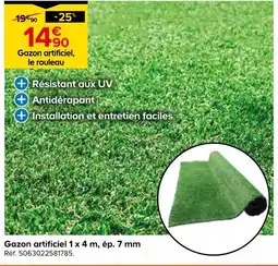 Castorama Gazon artificiel 1 x 4 m, ép. 7 mm offre