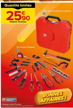 Castorama Performance power mallette à outils 73 pièces offre