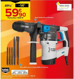 Castorama Mac allister marteau perforateur sds+ msrh1500-a 5 j - 1500 w offre