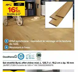 Castorama Goodhome sol stratifié byrd, effet chêne miel offre
