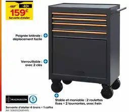 Castorama Magnusson servante d’atelier 4 tiroirs + 1 coffre offre