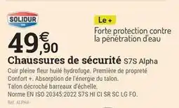 Espace emeraude Solidur - chaussures de sécurité offre