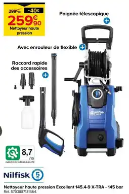 Castorama Nettoyeur haute pression excellent 145.4-9 x-tra - 145 bar offre