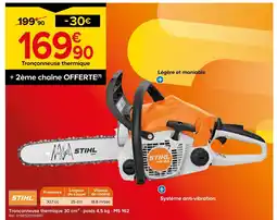 Castorama Stihl tronçonneuse thermique 30 cm3 - poids 4,5 kg - ms 162 offre