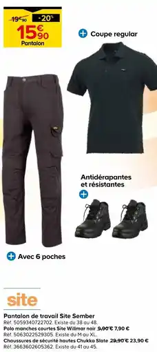 Castorama Site vêtements de travail semper offre