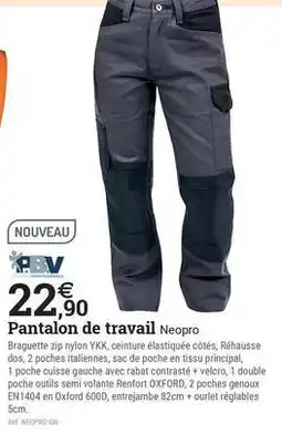 Espace emeraude Oxford - pantalon de travail neopro offre