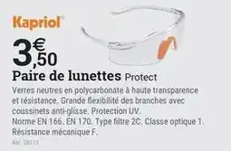 Espace emeraude Kaporal - paire de lunettes protect offre