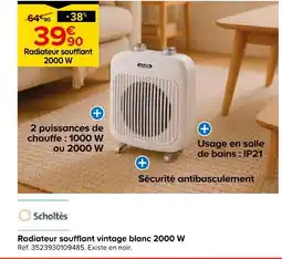 Castorama Scholtès radiateur soufflant vintage offre