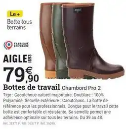 Espace emeraude Tous - bottes de travail chambord pro 2 offre