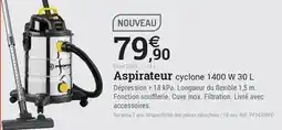 Espace emeraude Aspirateur cyclone 1400 w 30 l offre