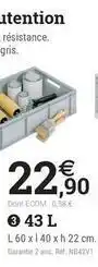 Espace emeraude L 60 x l 40 x h 22 cm offre