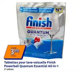Action Finish - tablettes pour lave-vaisselle powerball quantum essential all-in-1 offre