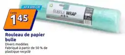 Action Rouleau de papier bulle offre