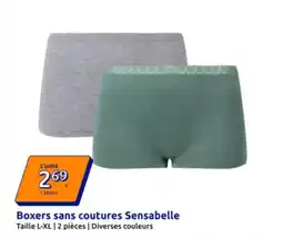 Action Boxers sans coutures sensable offre