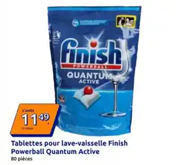 Action Finish - tablettes pour lave-vaisselle powerball quantum active offre