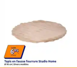 Action Tapis en fausse fourrure studio home offre