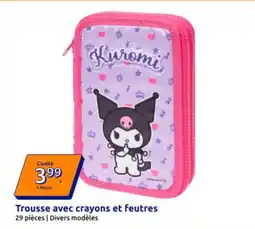 Action Trousse avec crayons et feutres offre