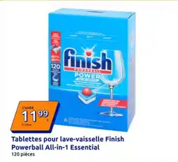 Action Finish - tablettes pour lave-vaisselle powerball all-in-1 essential offre