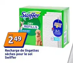 Action Swiffer - recharge de lingettes sèches pour le sol offre