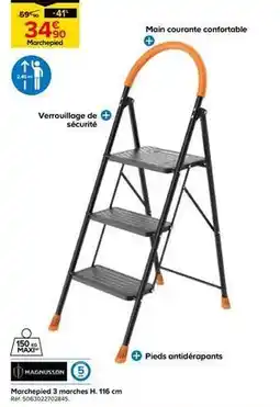 Castorama Magnusson - marchepied 3 marches h offre