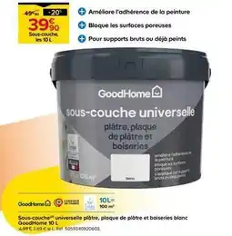Castorama Goodhome - sous-couche universelle plâtre offre
