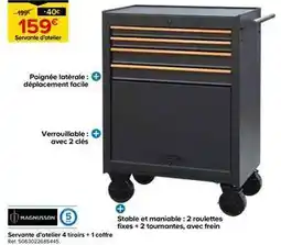 Castorama Magnusson - servante d'atelier 4 tiroirs + 1 coffre offre
