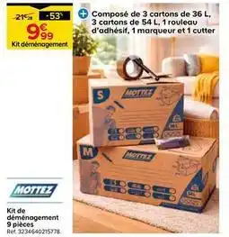 Castorama Mottez - kit de déménagement 9 pièces offre