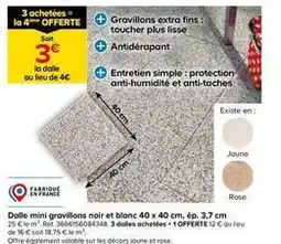 Castorama Dalle mini gravallons noir et blanc offre